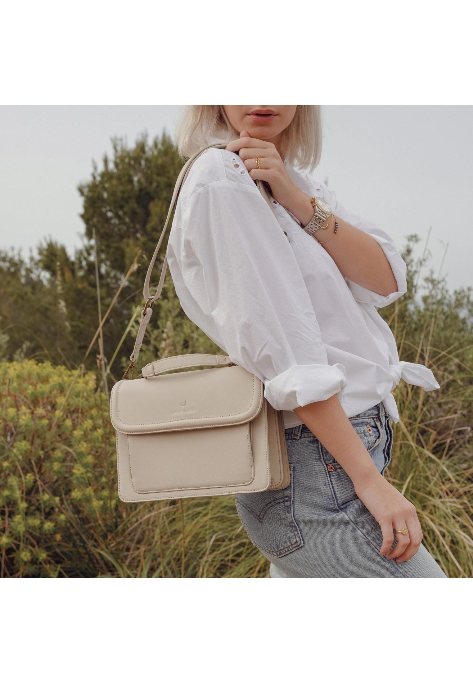 Handtas - beige