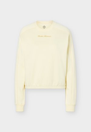 Under Armour, RIVAL SHIMMER CREW - Тренировъчно яке - winter white/metallic gold-coloured