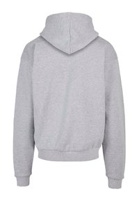 Felpa grigia con cappuccio regolabile, maniche lunghe, polsini e orlo a coste. Realizzata in tessuto morbido con un design semplice e minimale.