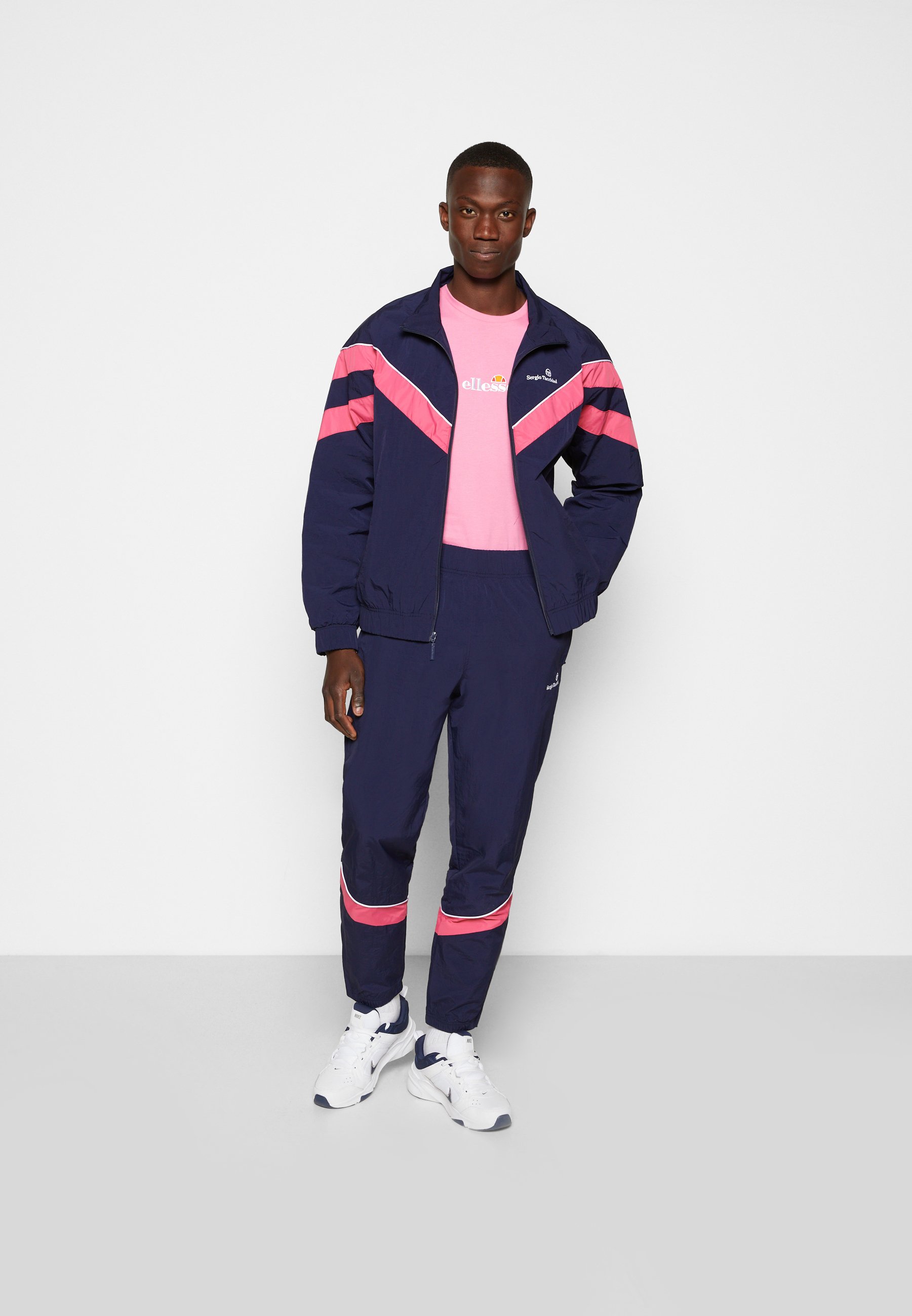 Sergio Tacchini NOVARA TRACKSUIT - Chándal - maritime blue/fuchsia  rose/azul marino - Zalando.es