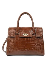 LANCASTER AVEC FERMOIR EXOTIC CROCO - Borsa a mano - chataigne