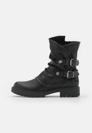 Cowboy/biker ankle boot - black