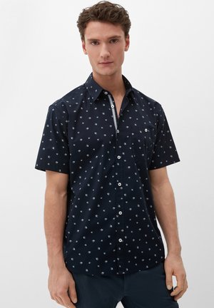 s.Oliver KURZARM MIT ALLOVER PRINT - Hemd - navy