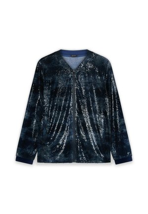 Fiorella Rubino, FELPA APERTA CON PAILLETTES - Sweatjakke - blu