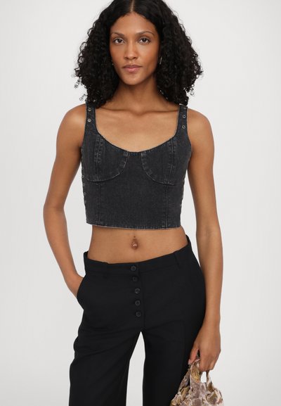 Ksubi DAUPHINE BUSTIER SHADOW - Top - black