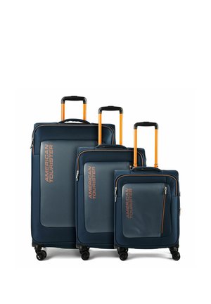 AKTIVUS 3-TEILIG MIT DEHNFALTE - Kofferset - dark navy/radiant orange