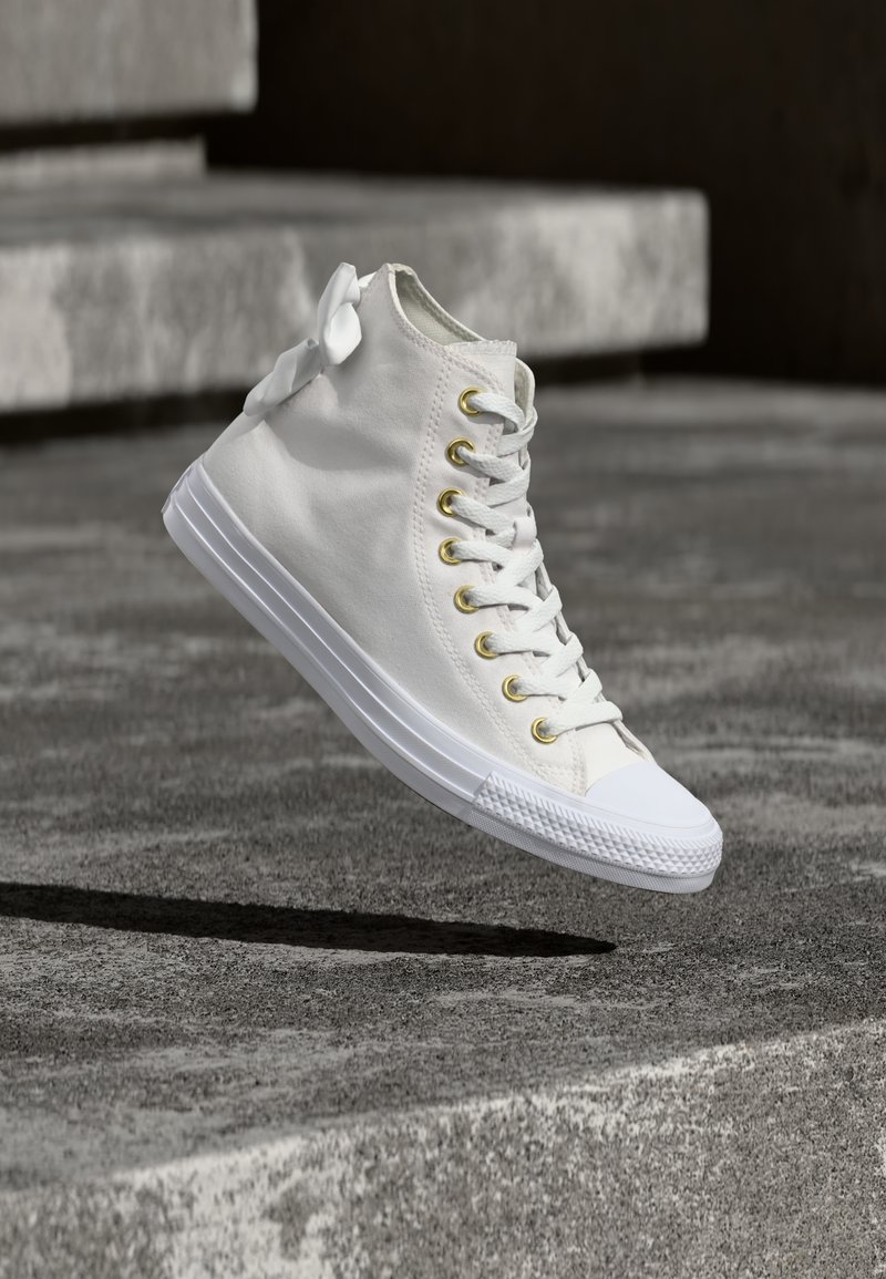 Converse CHUCK TAYLOR ALL STAR - Sneaker high - white/light gold ...