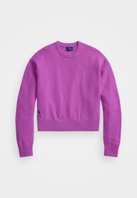 WOOL BLEND CROPPED CREWNECK JUMPER - Džemper - fig purple