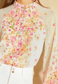 Lipsy LONG SLEEVE GRANDAD COLLAR - Camicetta - pink