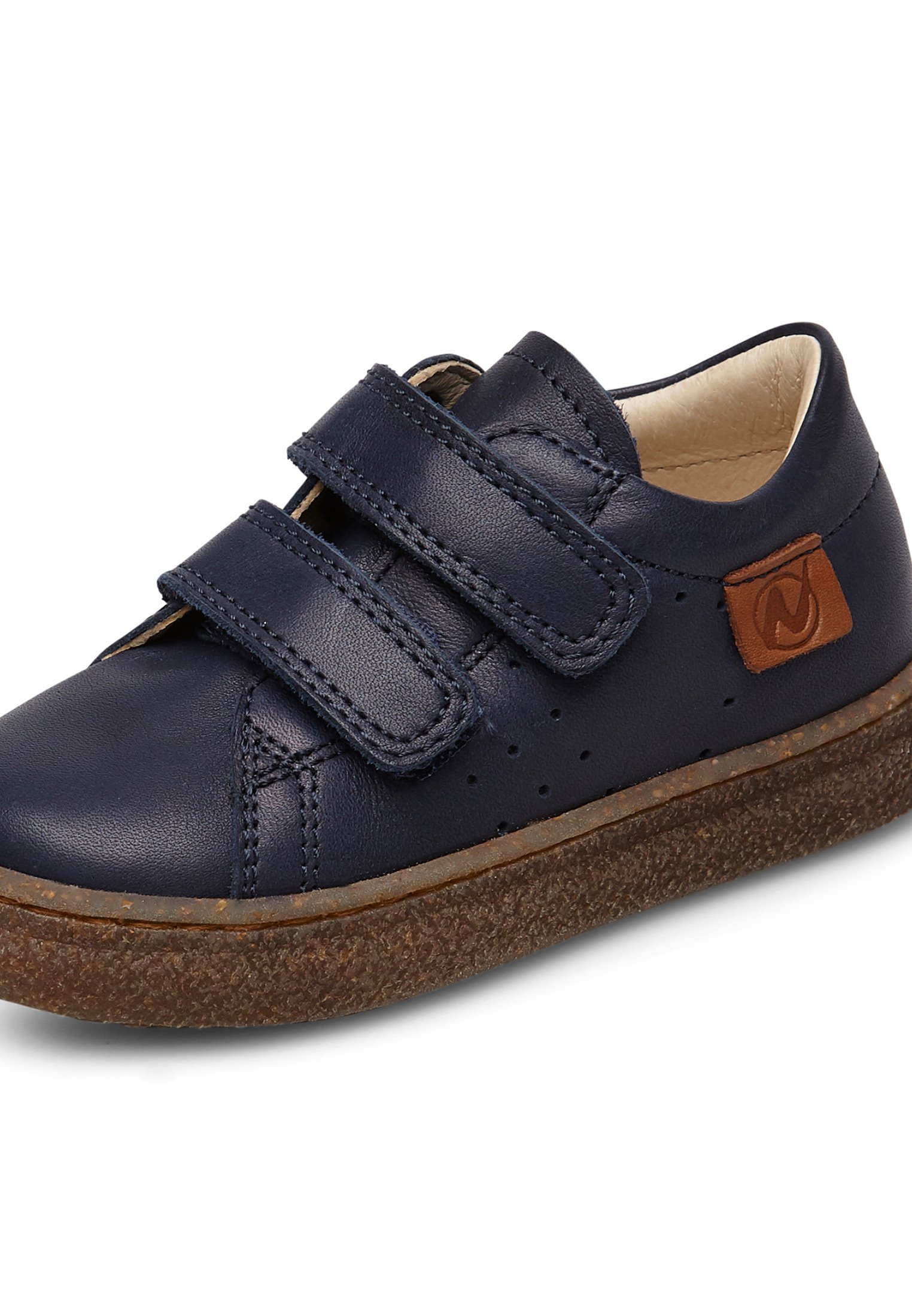 Naturino Carex VL Sneakers Aus Leder – Kinderschuhe Mit Klettverschluss, Rote Details, Für Schule & Freizeit