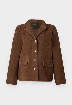 Leren jas - chocolate