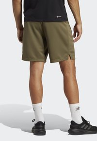 adidas Performance TRAIN ESSENTIALS SHORTS - Pantalón corto de deporte - olive strata/black