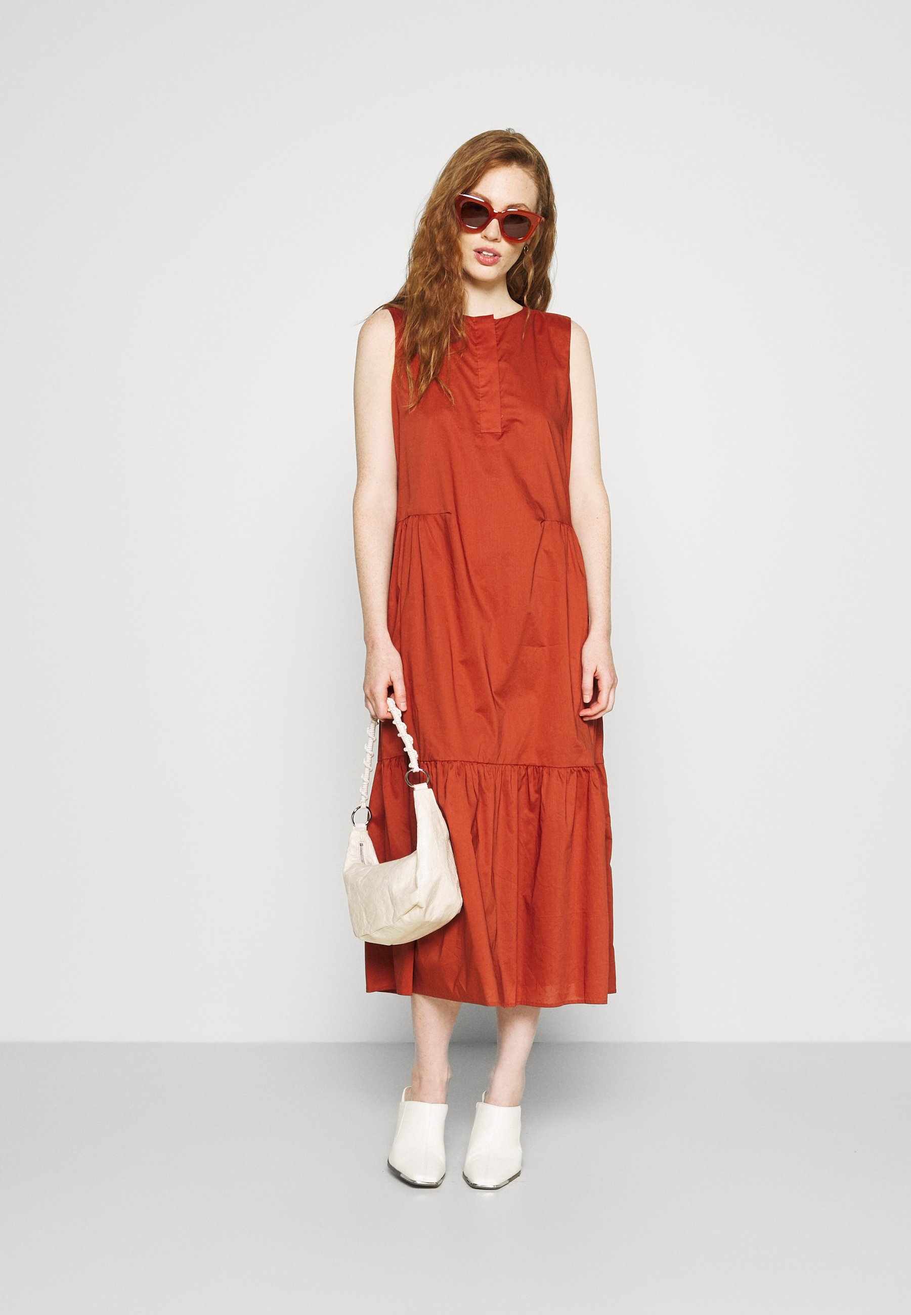 Esprit Collection Vestito estivo - terracotta/rosso metallico - Zalando.it
