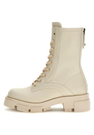 Platform ankle boots - beige