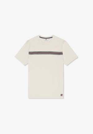 Fila, DIECIMO REGULAR HERITAGE TAPE - Camiseta estampada - egret