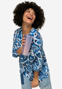 Angel of Style HERZMUSTER -AUSSCHNITT LANGARM - Blůza - medium blue
