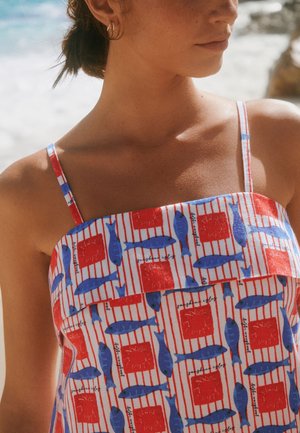 Next, TALL FIT - STRAPPY FOLDOVER MINI SUMMER DRESS  . - Vestito casual - red fish print