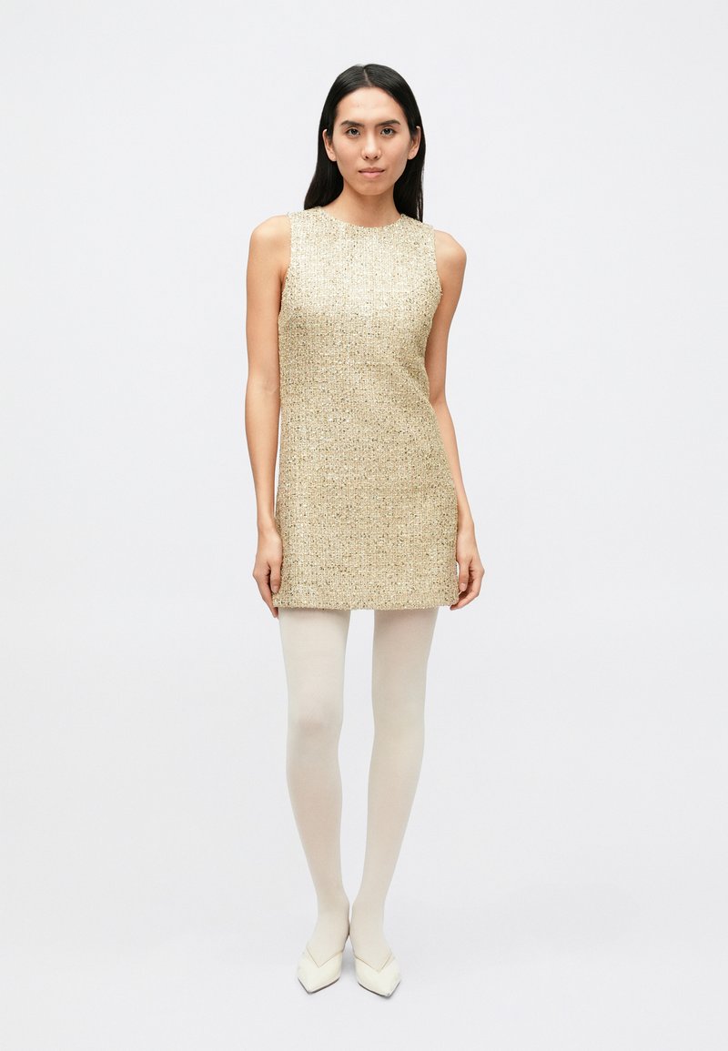 gold knitted beach dress Nae73 Sunshine Halter Beach Dress main image 1