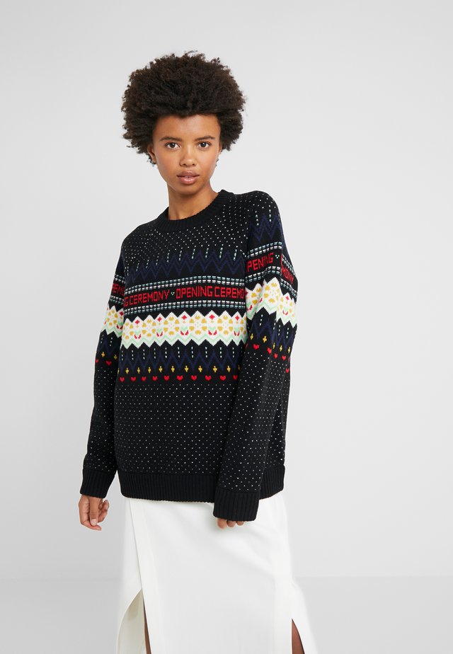 FAIRISLE - Strickpullover - black/multi-coloured