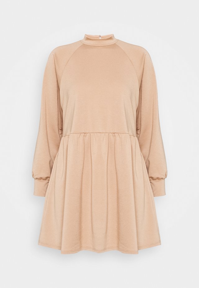 HIGH NECK RAGLAN DRESS - Sukienka letnia - stone