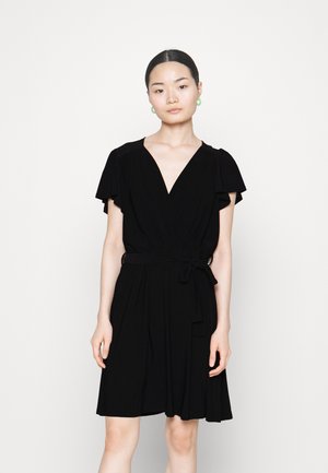 Anna Field Petite FRILLED CAP SLEEVES FLARED DRESS - Jerseykjole - black