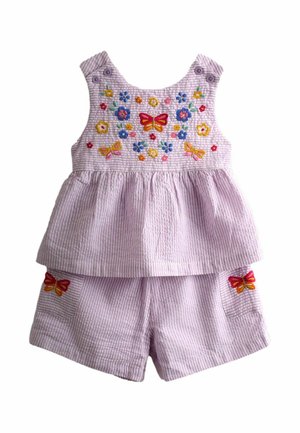 REGULAR FIT - CROSS BACK EMBROIDERED SET  - Shorts - lilac purple