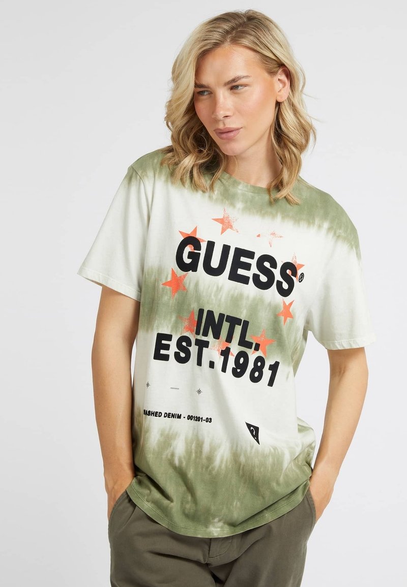 Guess Tshirt print grün/groen Zalando.nl