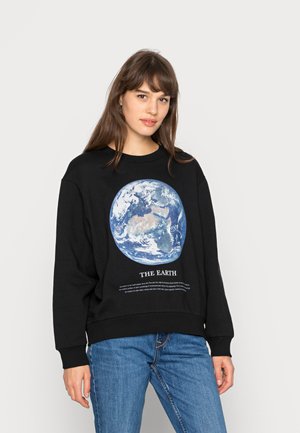OVERSIZED EARTH PRINT - Sweatshirt - black