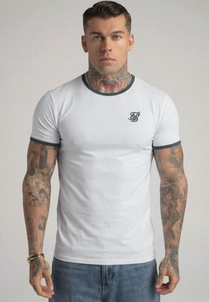 SIKSILK, RINGER - T-shirts basic - white blue