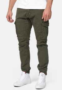 INDICODE JEANS ALEX - Cargohose - dark green