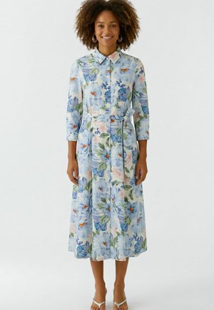 Oui, MIDIKLEID - Blusenkleid - blue white