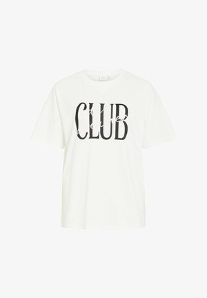 VILA, OVERSIZED T-SHIRT VIVORA ROUND NECK - T-shirt print - snow white
