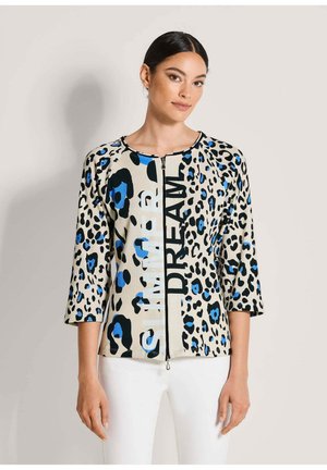 Strickjacke - glacier blue   pearl white   black