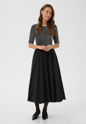 Kaffe, KAKIRSTEN GLITTER DRESS - Robe de soirée - black dark silver
