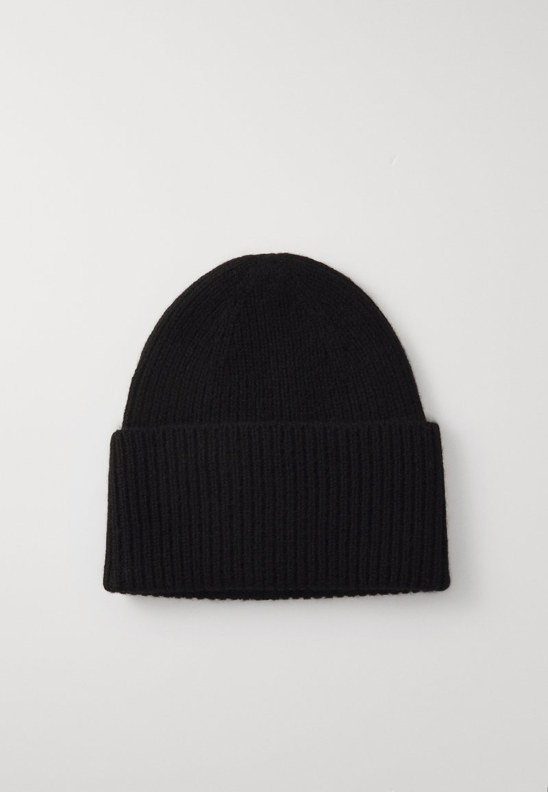 Davida Cashmere FOLD - Adīta cepure - black