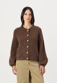 Rue de Femme NEW LEONORA - Vesta na kopčanje - bitter chocolate