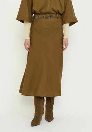 YINDI  - A-vonalú szoknya - sepia