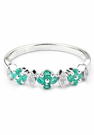 DIAMANT L'ÉTERNEL, 9CT AND EMERALD ETERNITY-EU SIZ - Bague - silver coloured