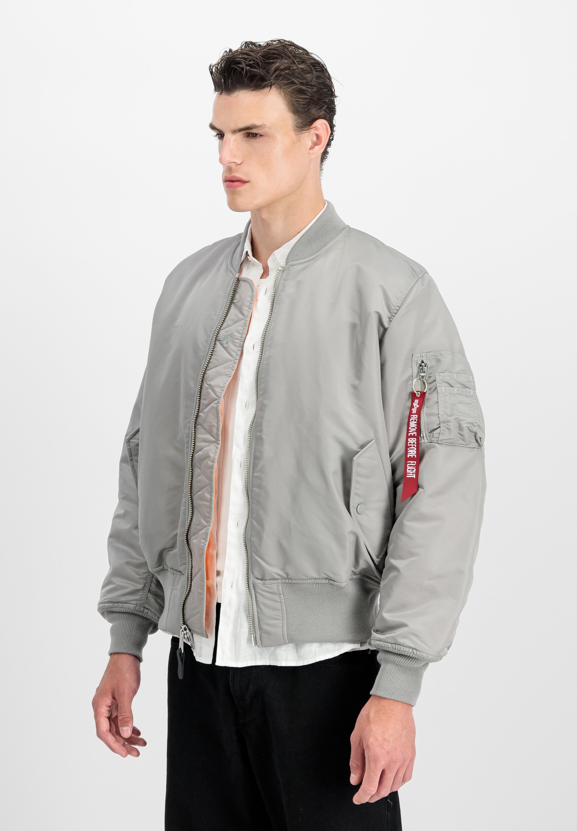 Giacca Leggera Bomber Uomo – Slim Fit, Giacca A Vento Con Cerniera, Capospalla Attivo Colore Grigio, Taglia Media