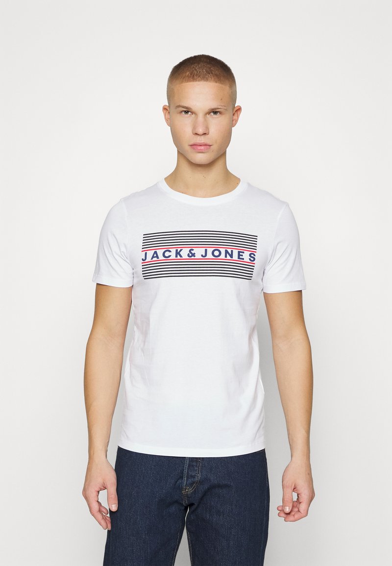 Jack & Jones ECORP LOGO SS O-NECK NOOS - T-shirt básica - white