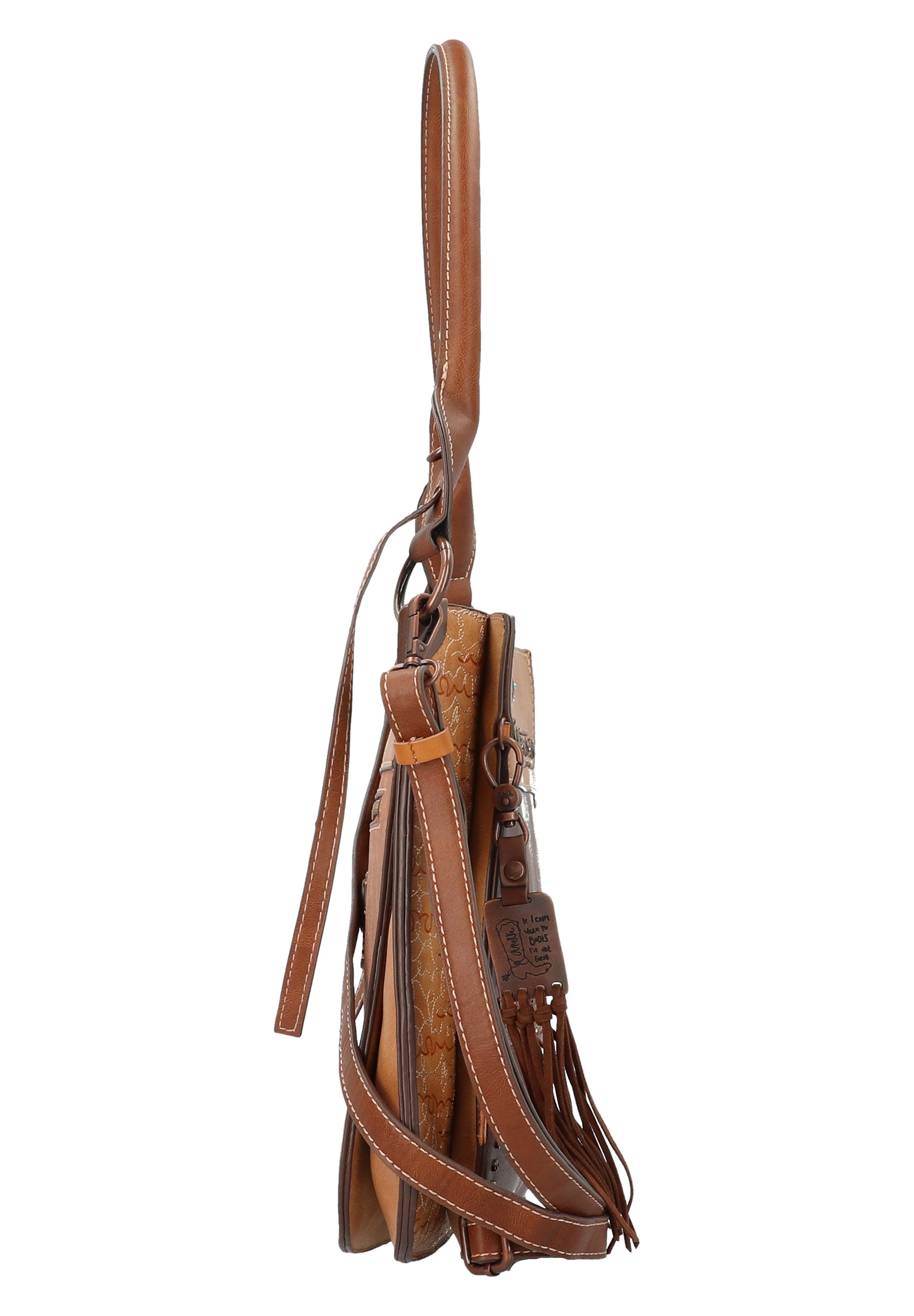 Sac à Bandoulière Anekke En Cuir Marron - Fermeture éclair - Modèle 35673-246 - Style Classique Et Pratique - 14