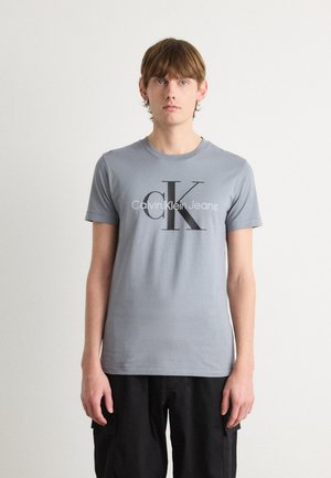 SEASONAL MONOLOGO TEE - T-shirt print - overcast grey