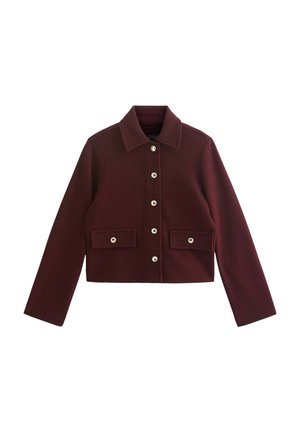 New Look, BUTTON FRONT COLLARED SHACKET - Giacca da mezza stagione - burgundy