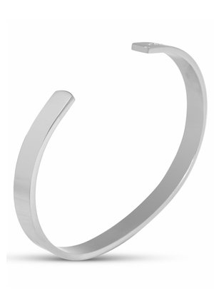HERREN ARMREIF SCHWARZ EDELSTAHL POLIERT - Bracelet - silver-coloured