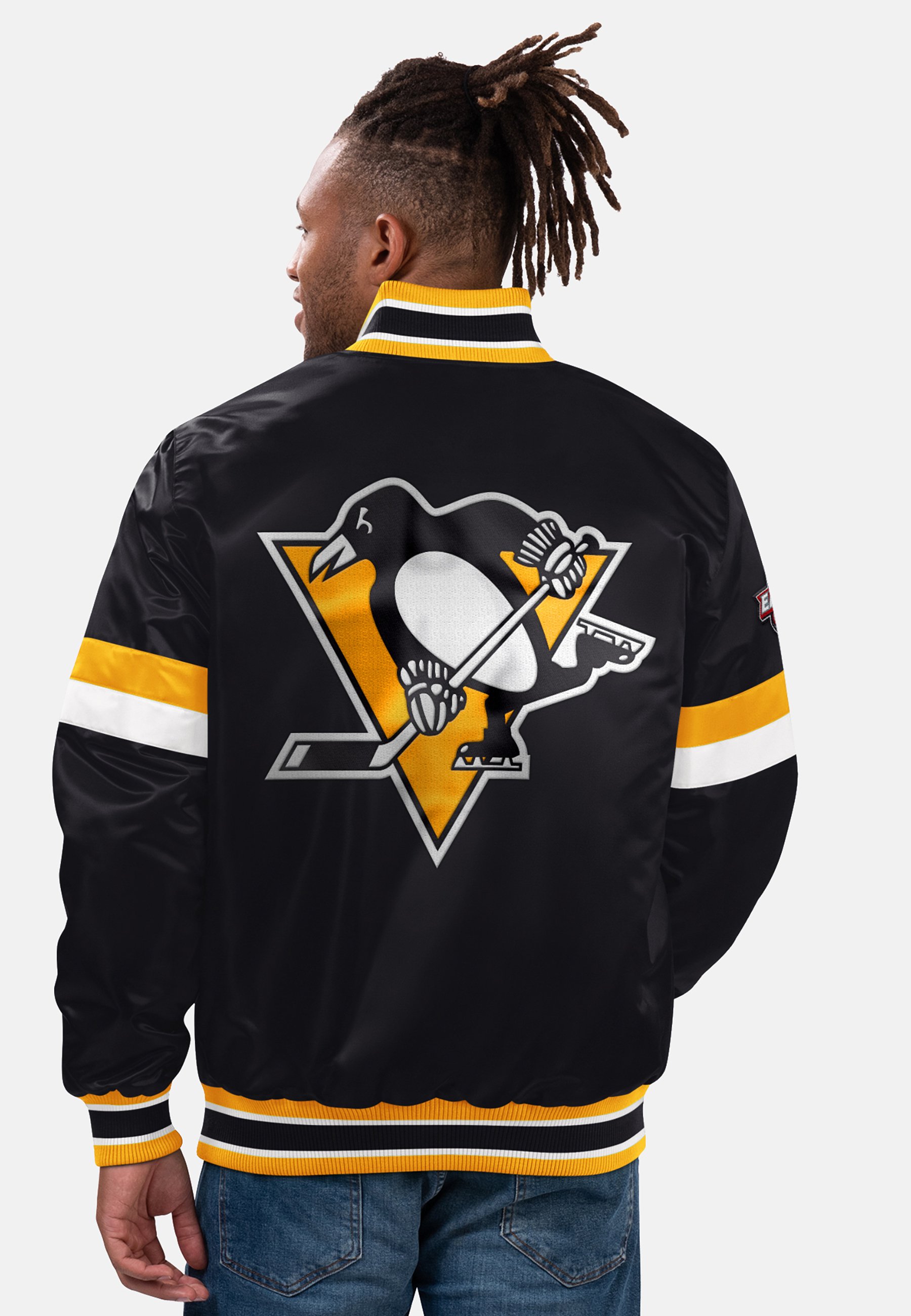 古着 スターター NHLピッツバーグ ペンギンズ ナイロンジャケット XL STARTER NHL PENGUINS ナイロンジャケット ホッケー XL XL☆古着