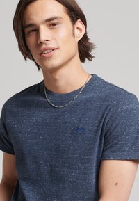 Superdry & Co MICRO EMBROIDERED  - Camiseta básica - creek navy heather