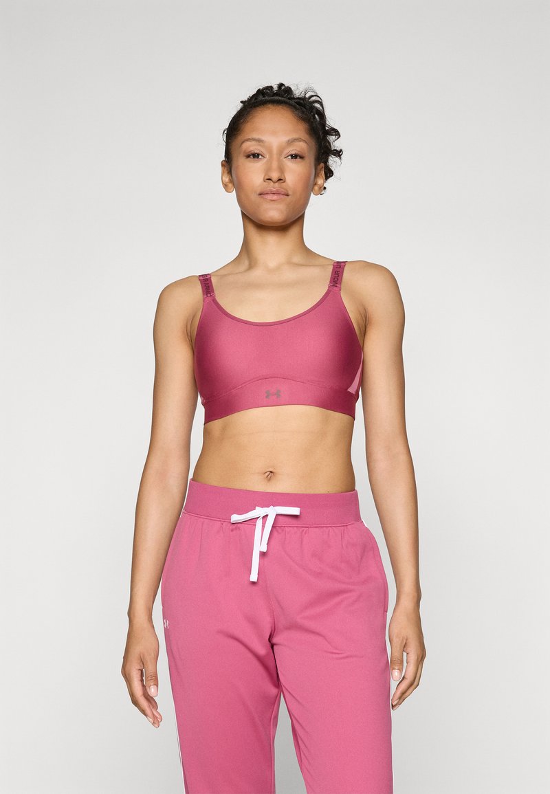 Under Armour INFINITY MID BRA - Sujetadores deportivos con sujeción media - fuchsia dusk/dark maroon