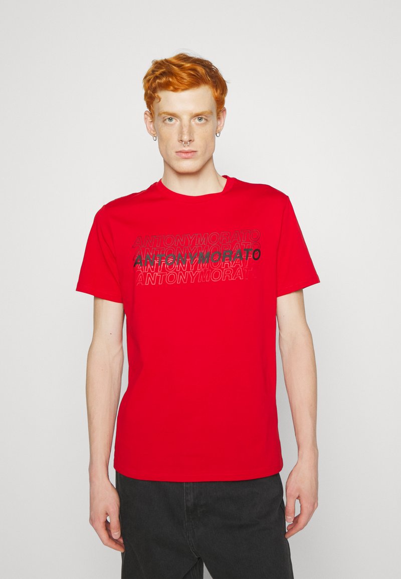 Antony Morato SLIMFIT TSHIRT WITH RUBBERISEDEFFECT LOGO PRINT