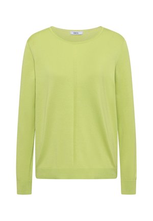 Cecil, BASIC PULLOVER MIT RUNDHALS IN UNIFARBE - Striktrøje - citrin green