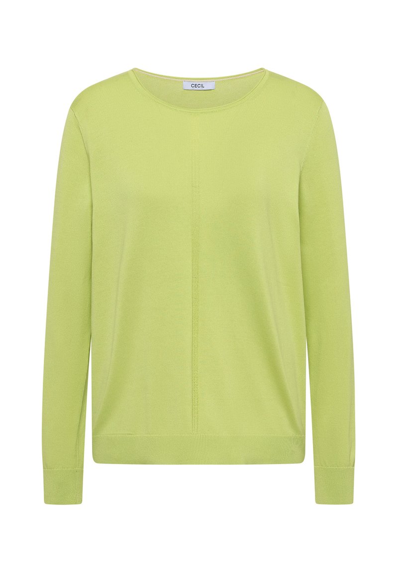 Cecil BASIC ROUND-NECK JUMPER IN A SOLID COLOUR - Jumper - citrin green ...